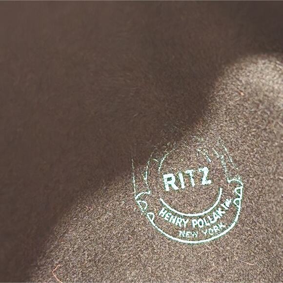 Vintage Ritz Henry Pollack Black Wool Cloche Hat Rhinestone Ribbon New York M main image 6